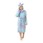 V.&GRIN Girls Fleece Robe, Hooded Toddler Soft Fuzzy Bathrobe for Kids 3-14 Years
