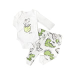 V.&GRIN Baby Boy Outfits, Cotton Long Sleeve Romper Pants Set for Infant Newborn 0-24 Months Fall Winter Clothes