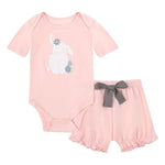 V.&GRIN Baby Boys Girls Cotton Outfits, Unisex Summer Cute Newborn Bodysuit and Shorts Clothes Sets for 0-24 Month