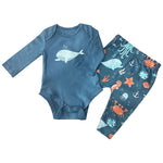 V.&GRIN Baby Boy Outfits, Cotton Long Sleeve Romper Pants Set for Infant Newborn 0-24 Months Fall Winter Clothes